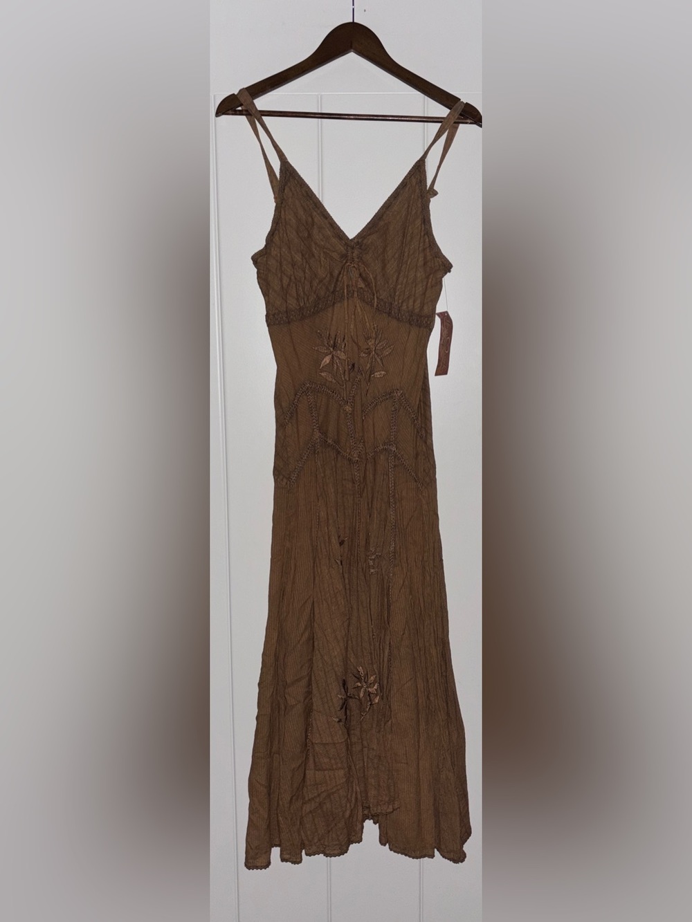 Scully Honey Creek Bias Cut Cotton Maxi Dress Women L NEW Cowgirl Western Wear